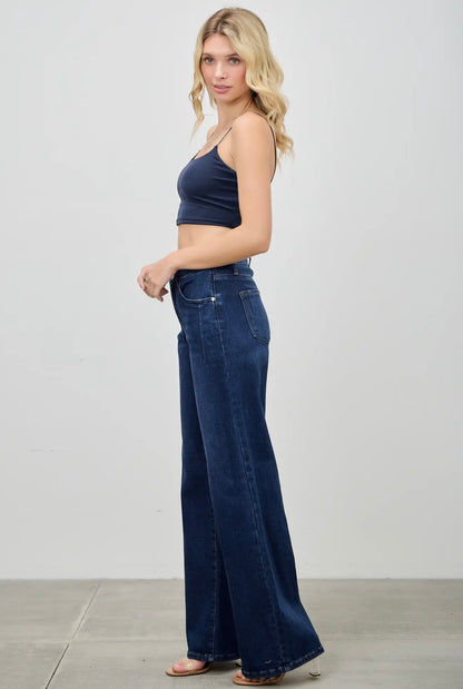 High Rise Wide Leg With Double Button
