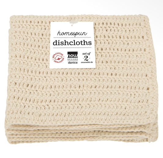 Homespun Natural Crocheted Dishcloths
Set of 2