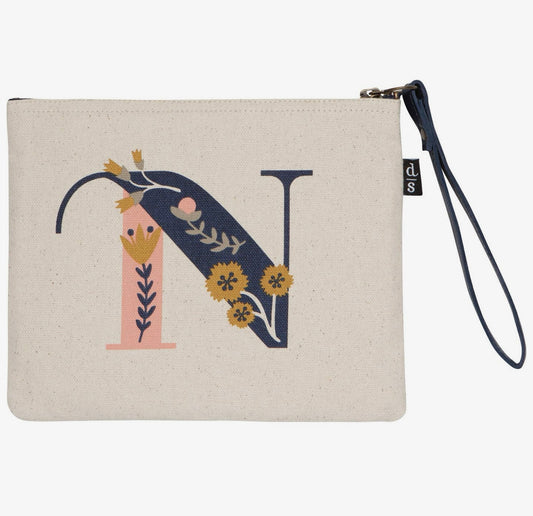 Danica Studio Monogram N Medium
Cotton Zipper Pouch