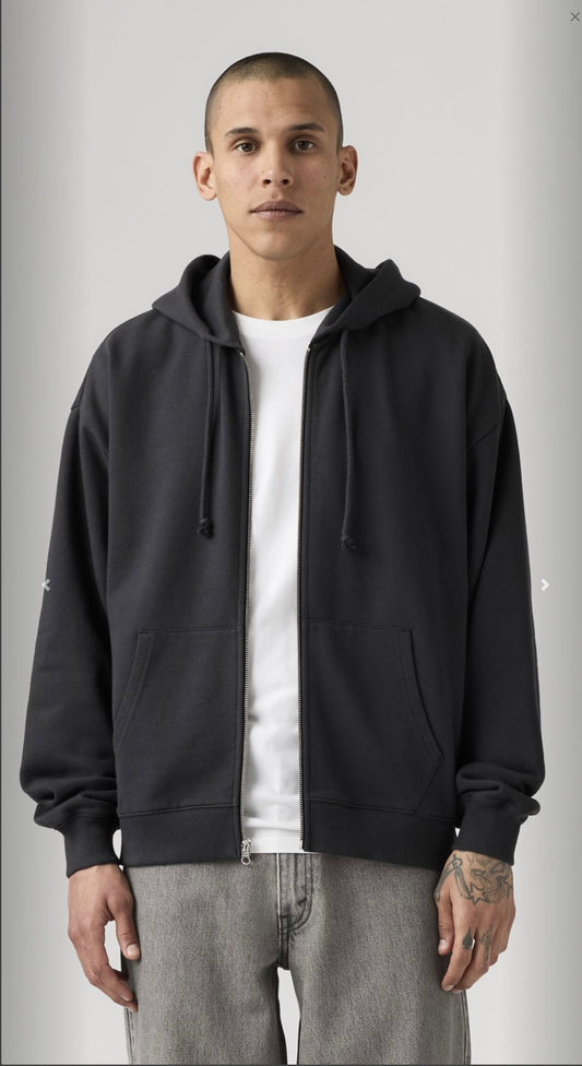 BOXY FULL ZIP DARK PHANTOM