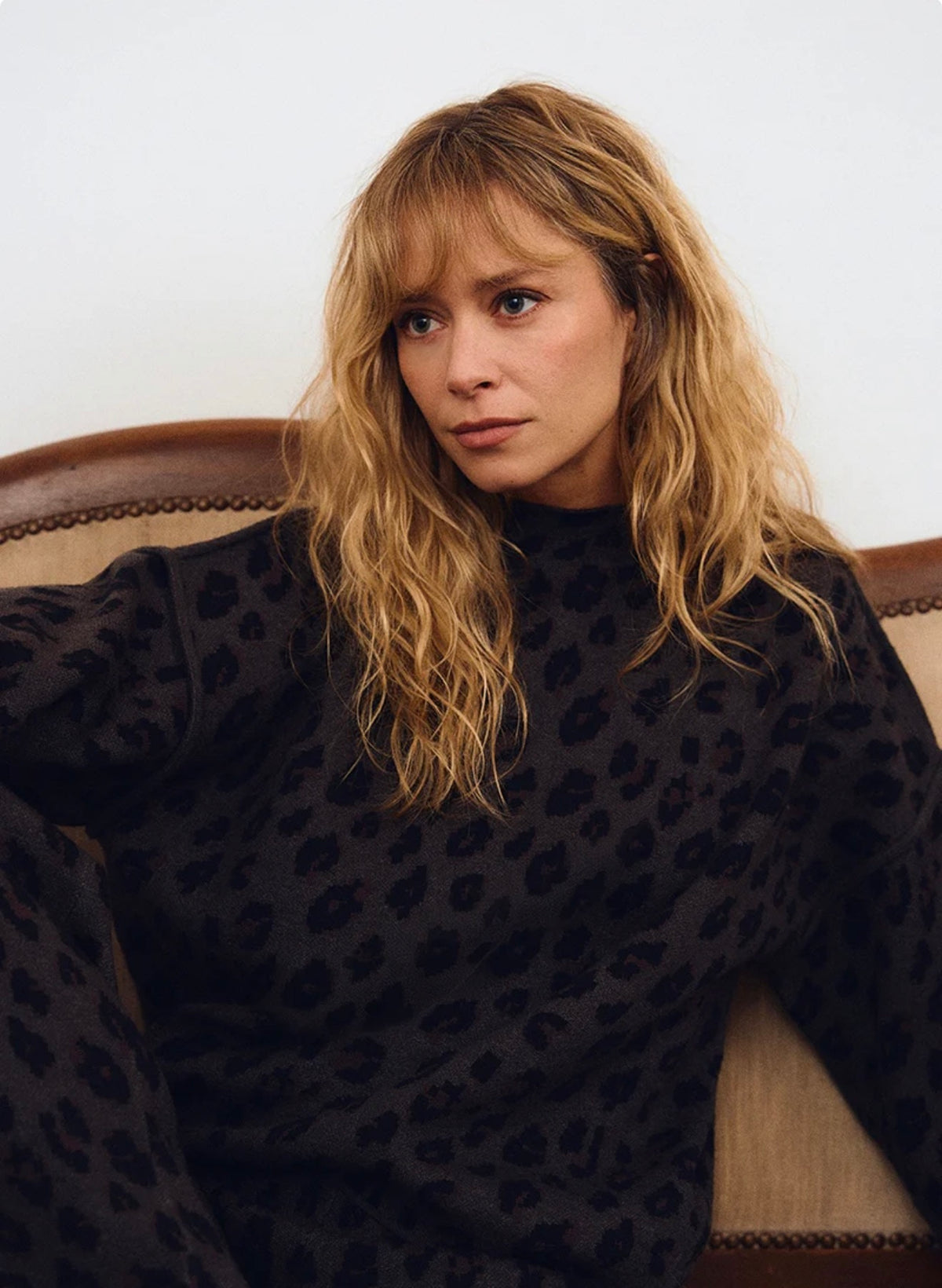 Wide sweater, leopard