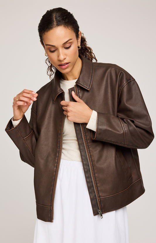 Audrey Vegan Leather Jacket
