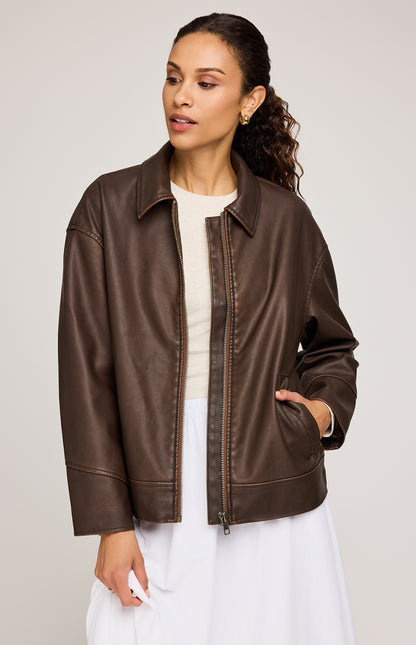 Audrey Vegan Leather Jacket