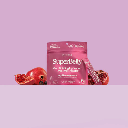 Super belly hydration and Gut Açaí Pomegranate