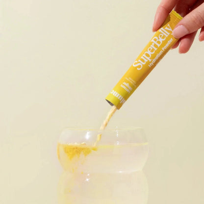 Super belly hydration and Gut Mix lemon ginger