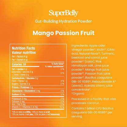 Super belly hydration and Gut Mix Mango Passion Fruit