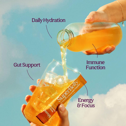 Super belly hydration and Gut Mix Mango Passion Fruit