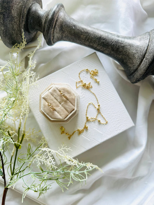 Chain on Chain Huggies hoops