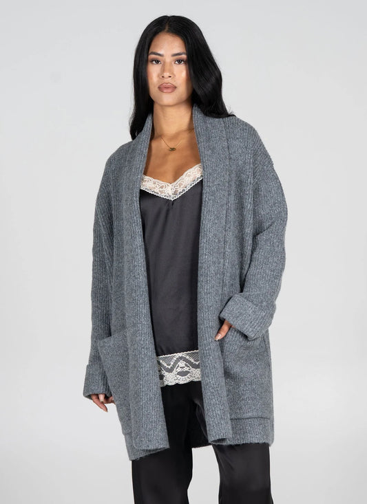 Oversize Open Cardigan