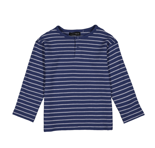 BOYS TEXTURED STRIPED L/S HENLEY