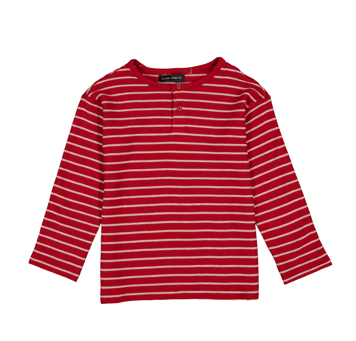 BOYS TEXTURED STRIPED L/S HENLEY