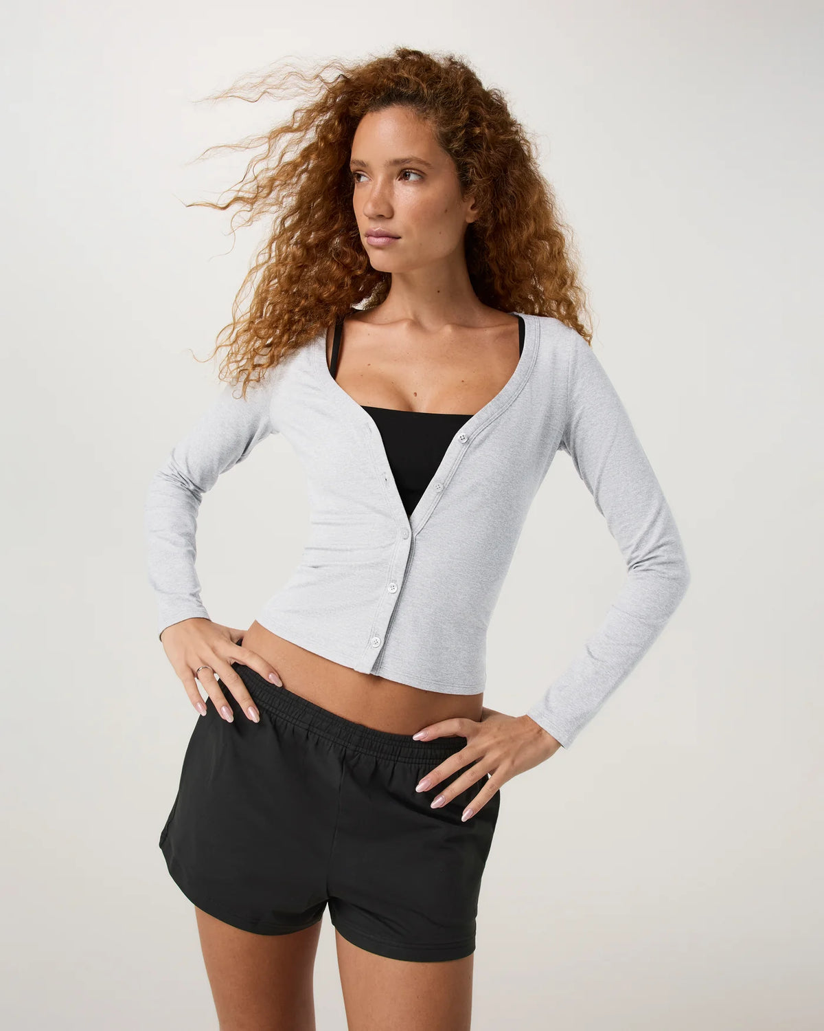 Long Sleeve Halo V-Neck Cardigan