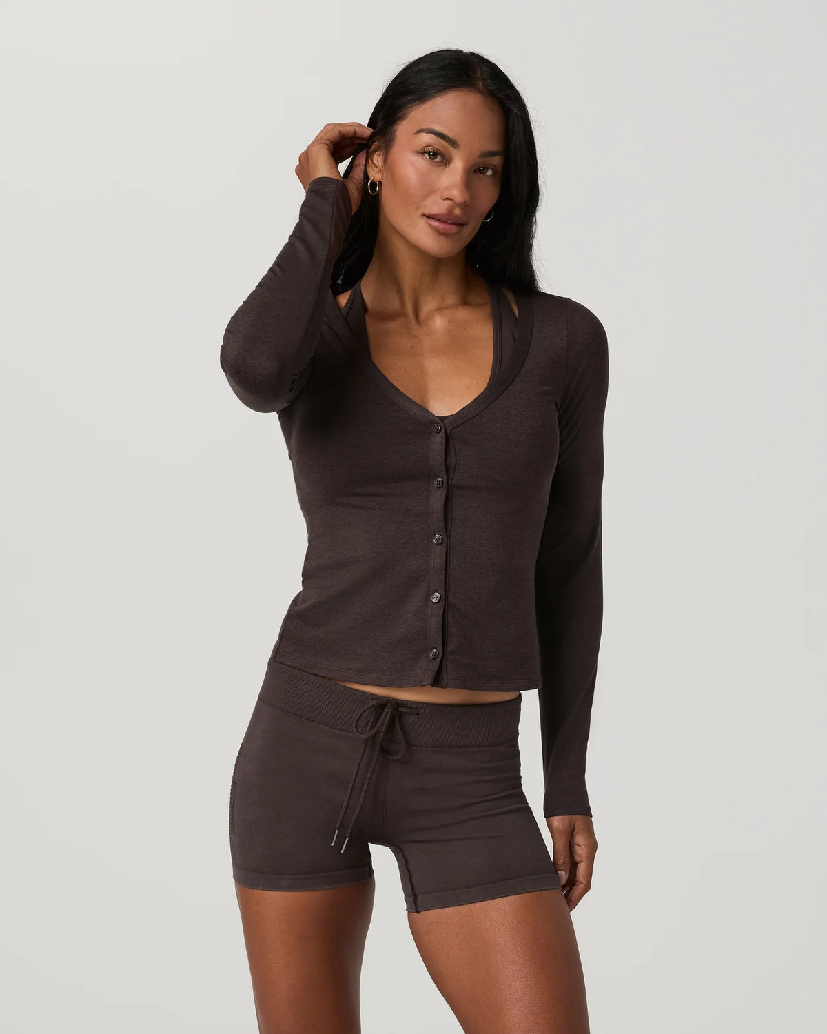 Long Sleeve Halo V-Neck Cardigan