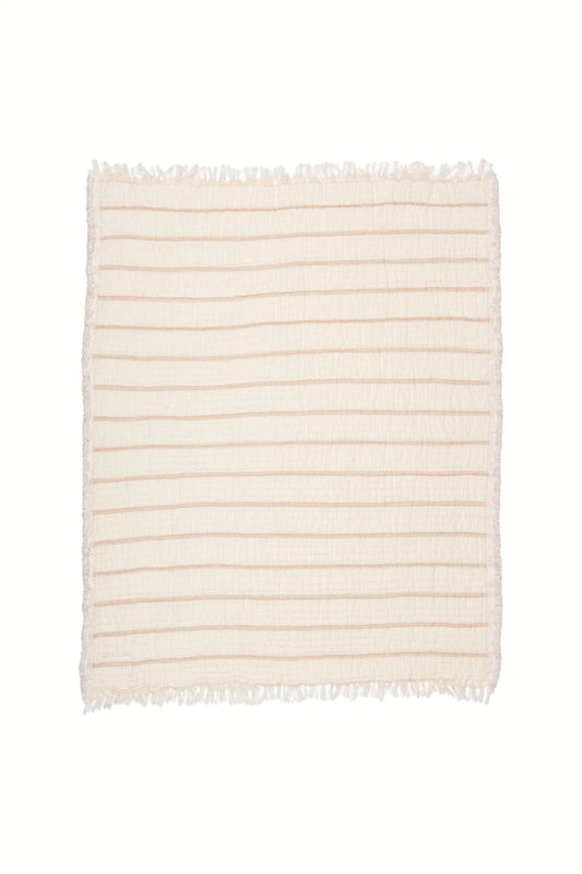 THE LOTUS | Quilted Stripe Baby Blanket