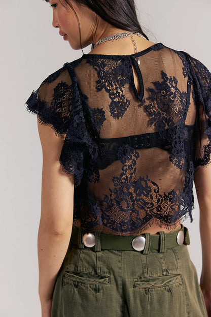 Lunar Ash Lace Top