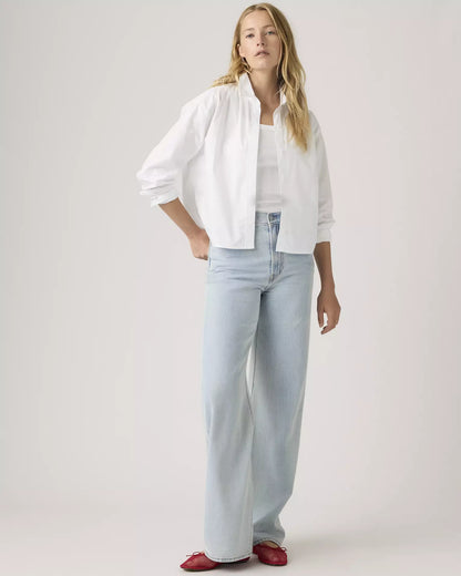 Ribcage Wide Leg Of Course Stone - Medium Wash