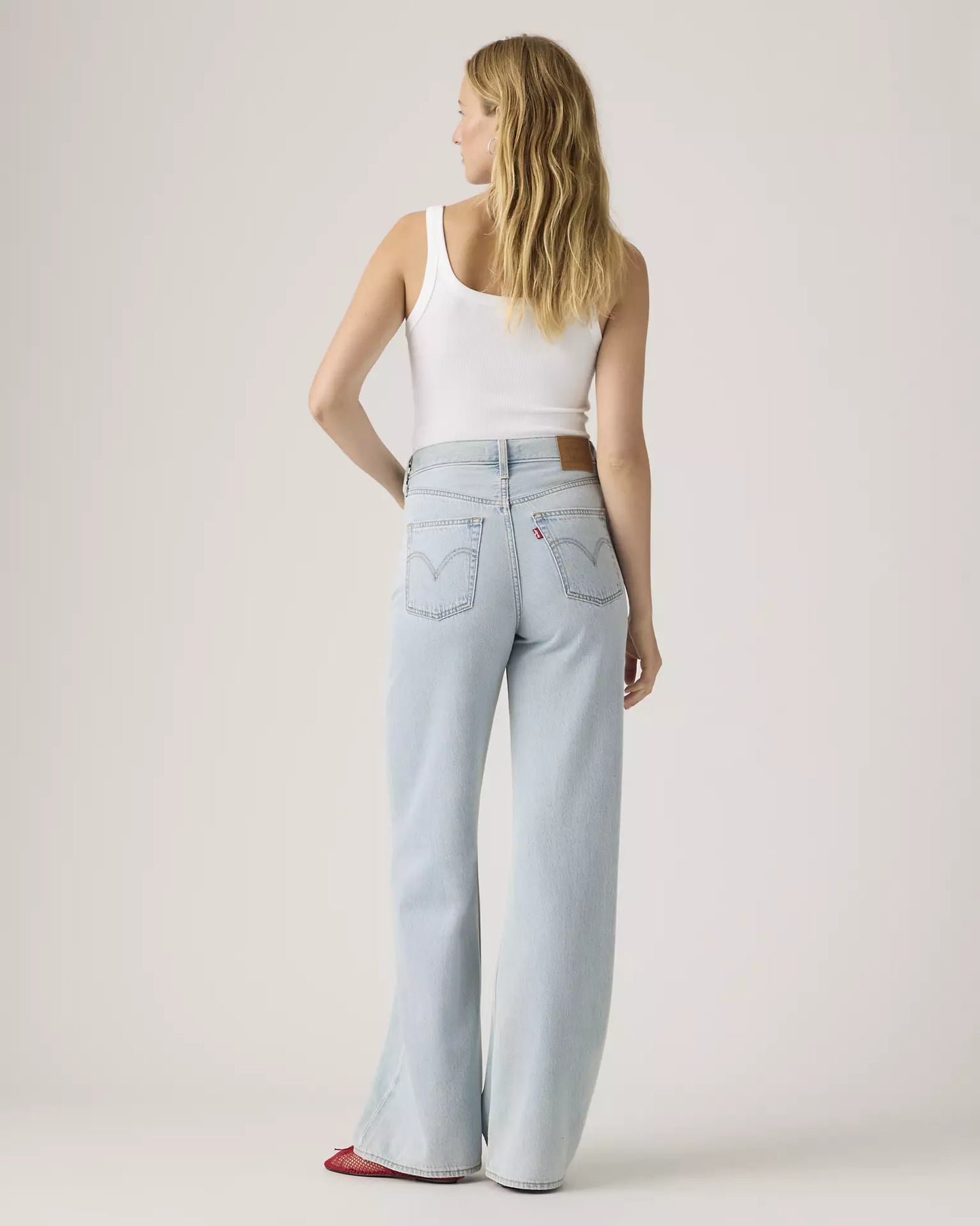 Ribcage Wide Leg Of Course Stone - Medium Wash