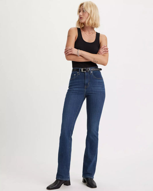 725 High Rise Bootcut Lapis Dark Horse