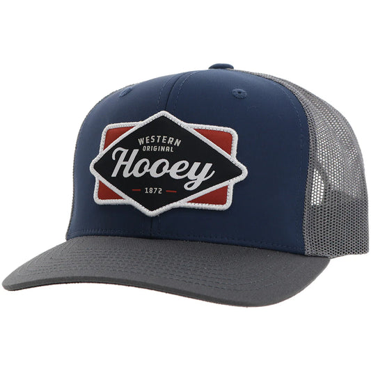 "DIAMOND" HOOEY HAT NAVY/GREY W/NAVY/WHITE/RED PATCH