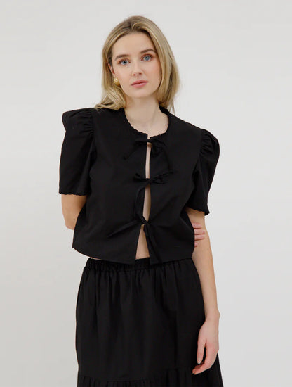 Poplin Tie Up Top