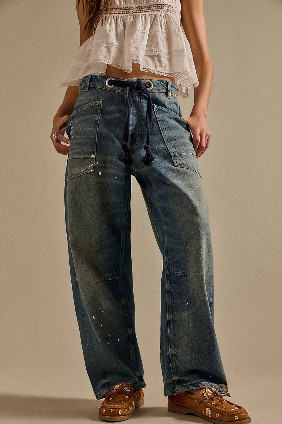 We The Free Moxie Pull-On Barrel Jeans