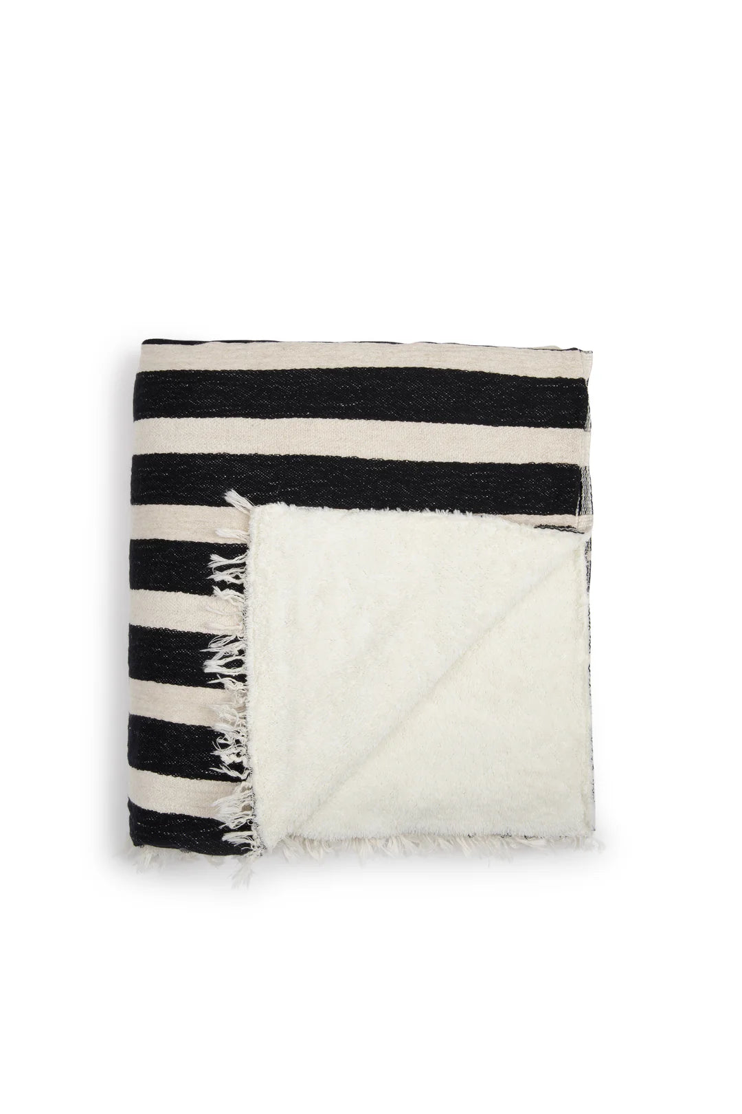 The Winslow Stripped Linen Fleece Blanket