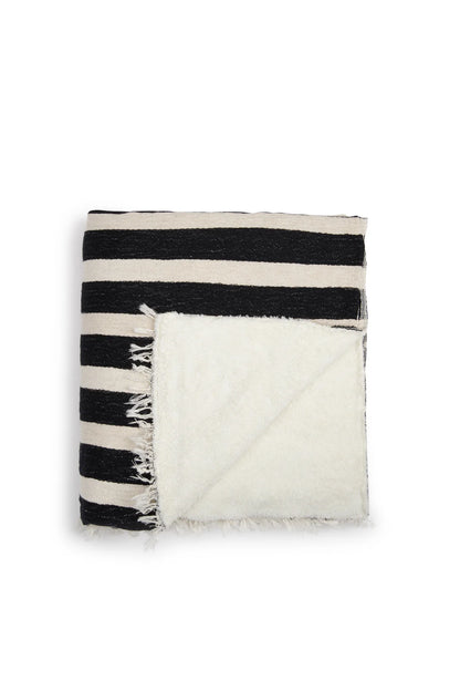 The Winslow Stripped Linen Fleece Blanket