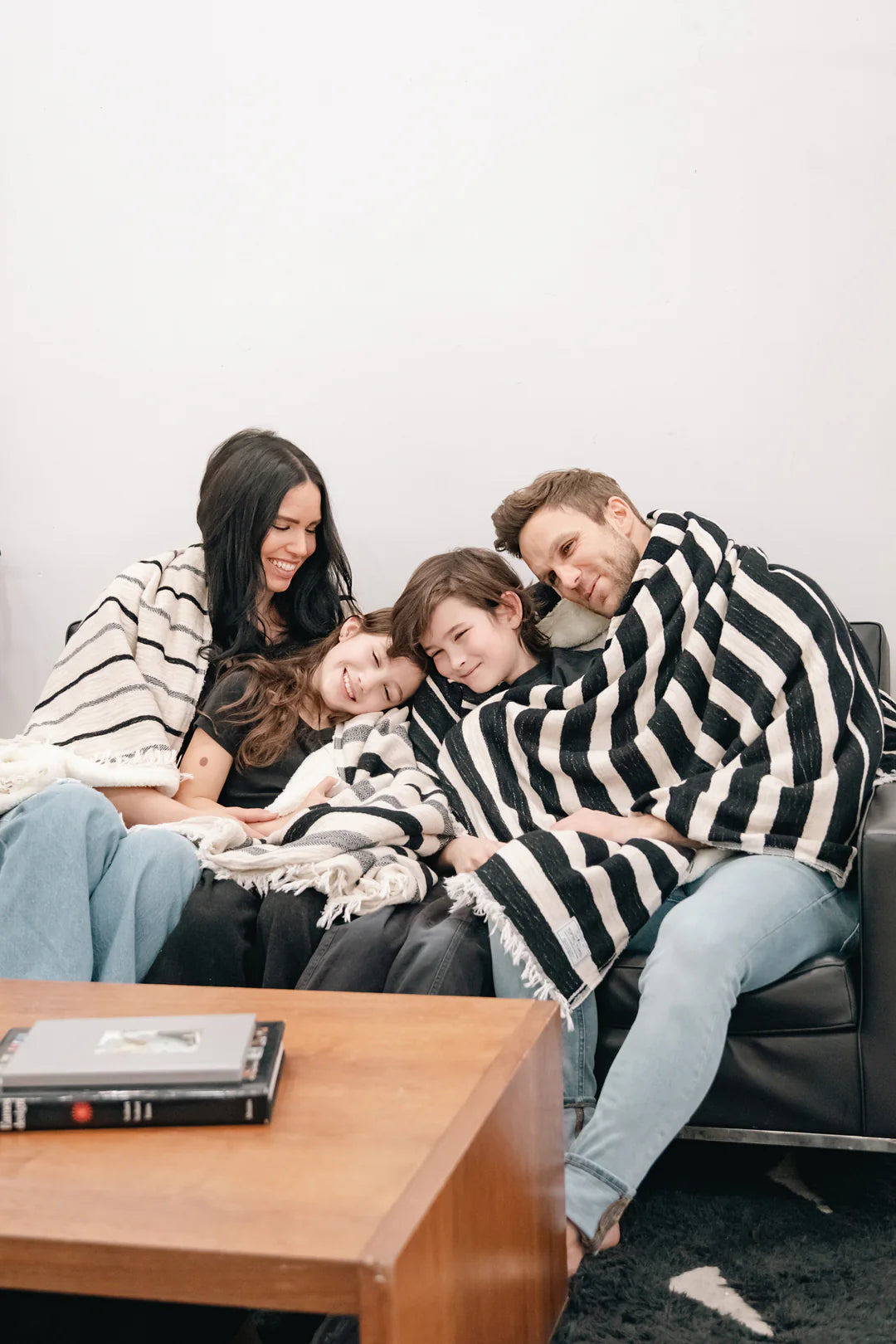 The Winslow Stripped Linen Fleece Blanket