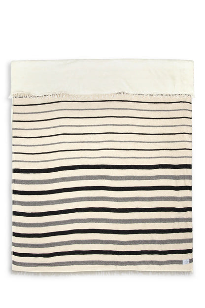 The Winslow Stripped Linen Fleece Blanket