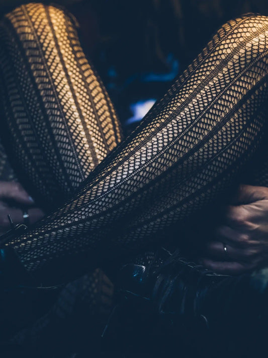 Olga Herringbone Fishnet Eco Tights