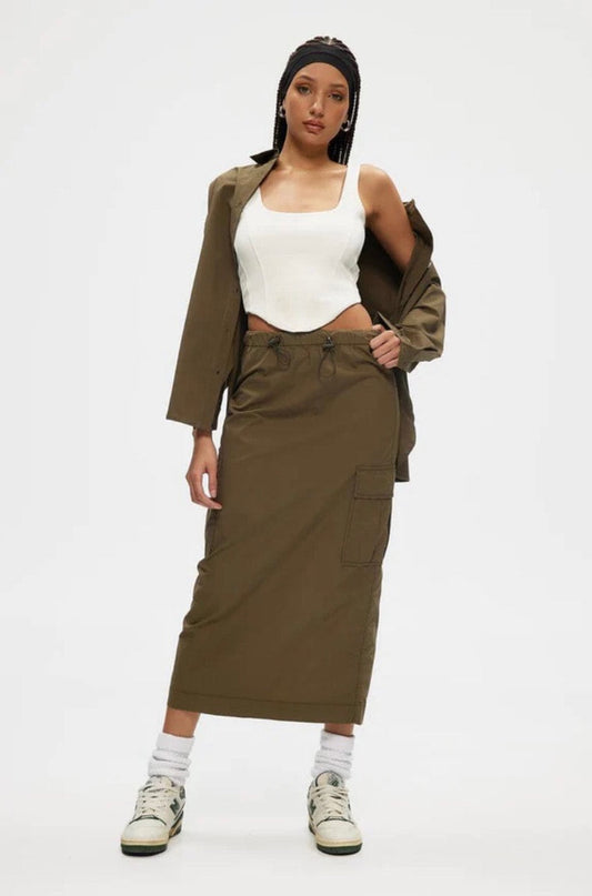 Cargo Twill Skirt