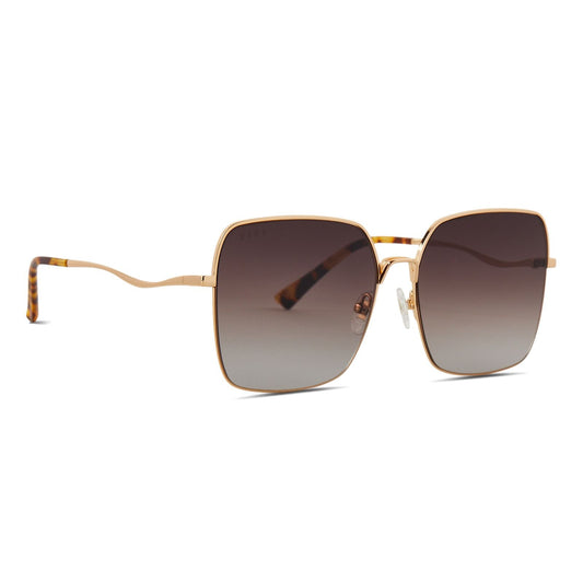 CLARA GOLD + BROWN GRADIENT LENS