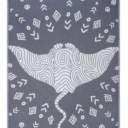 Sand Cloud Mr Ray Towel Navy White Large 49x72