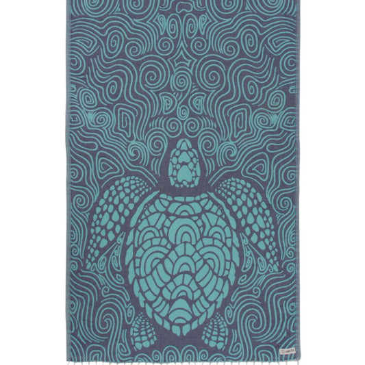 Sand Cloud Mint Swirl Turtle Towel