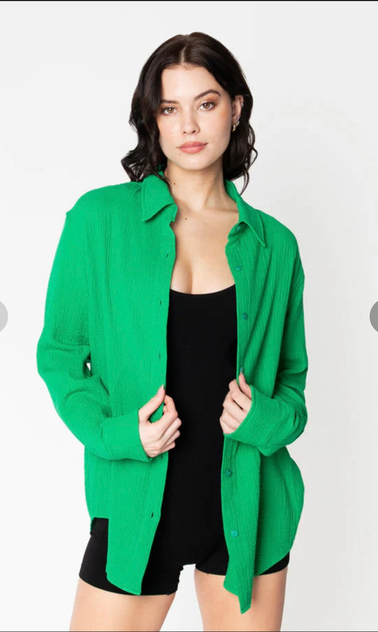 Cotton Button Front Blouse