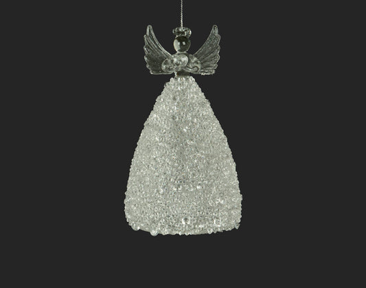 5" Led Angel W/Beaded Dress