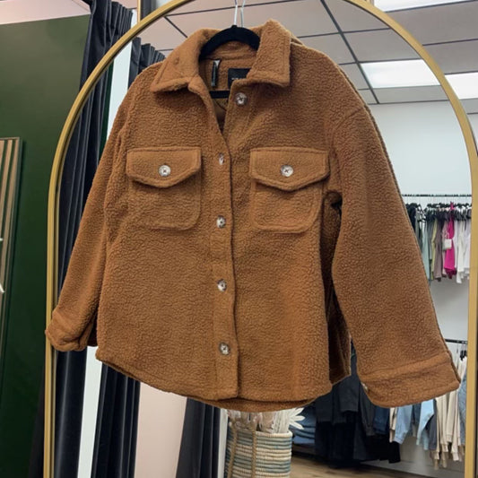 Kids Sherpa Shirt Jacket