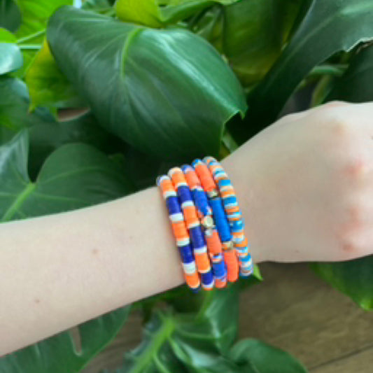 Oilers Clay Beaded Bracelet