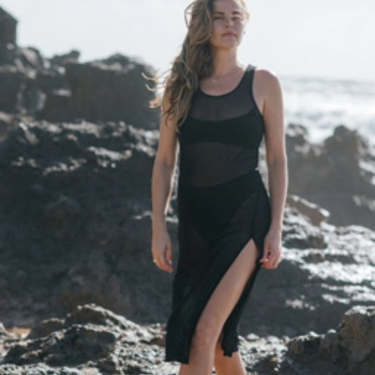 Escape Mesh Long Dress