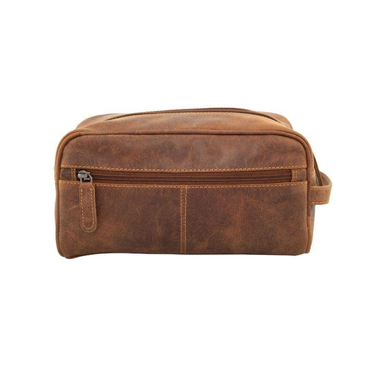 Leather Banff Toiletry Bag: Sandal