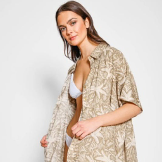 Las Palmas Big Shirt Cover Up