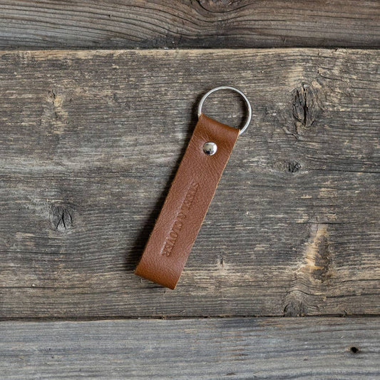 Richmond Leather Keychain: Hazelnut