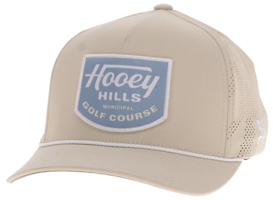 Noonan, Tan 5-Panel Trucker with Teal / White Patch